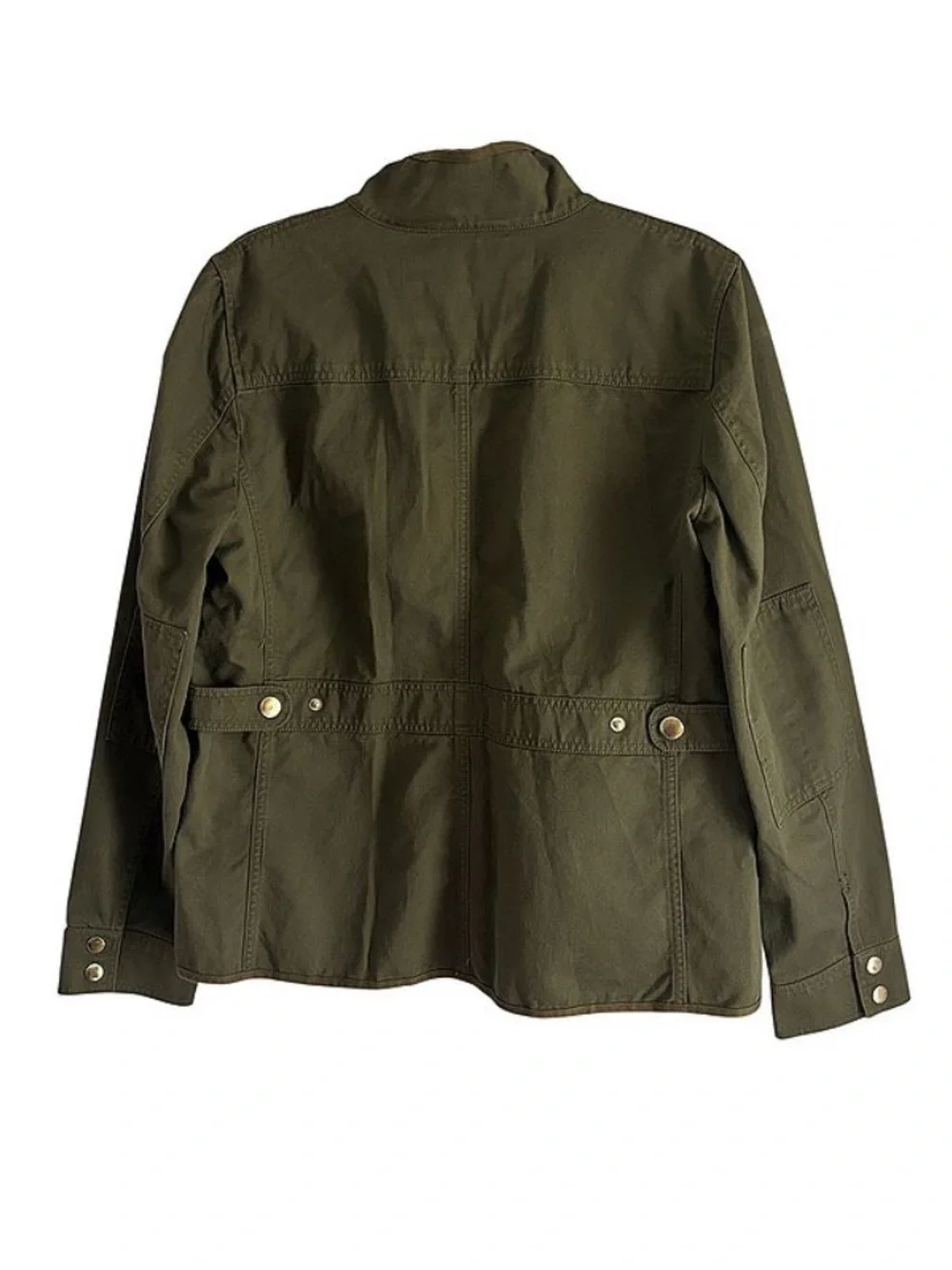 J Crew Olive Utility Field Jacket Womens Chore Coat Sz Large Classic Military